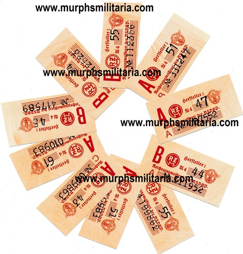 Police RZM tags 10 pieces type 1 – Murphs Militaria